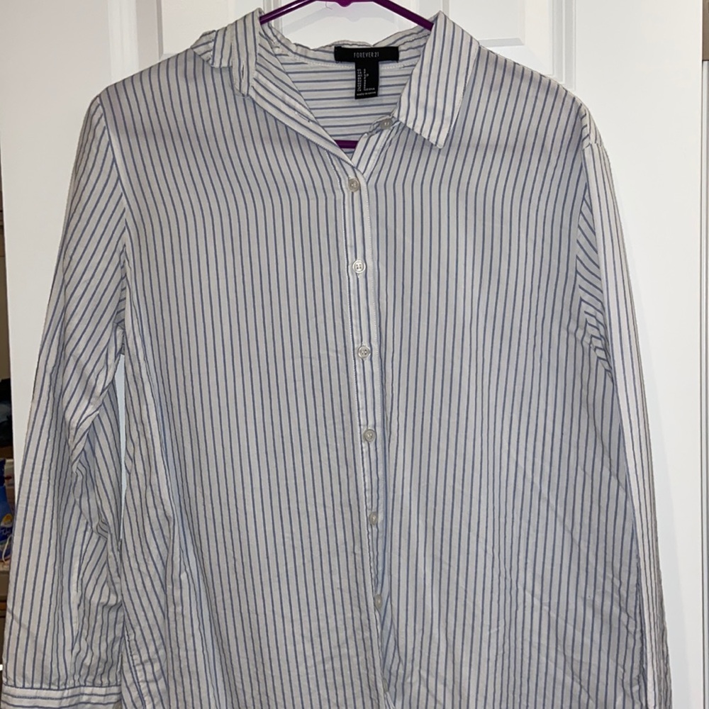 Long button up shirt